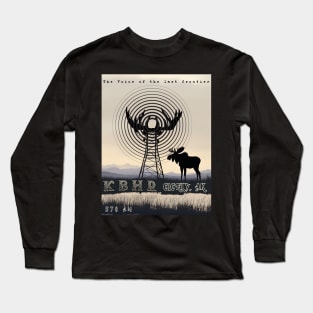 KBHR Moose Antenna Ad Long Sleeve T-Shirt